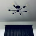 thumbnail image 3 of Semi Flush Mount Ceiling Lights 6 Light Matte Black Sputnik Chandelier Kitchen Light Fixtures Dining Room Light Modern Ceiling Lights for Dining Bedroom Living Room (Exclude Bulb), 3 of 14