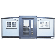 Chery Industrial Outdoor Modern Prefab House Shed Playhouse, Prebuilt, Expandable, 19ft x 20ft - Weather Ready