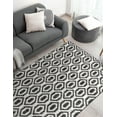 thumbnail image 4 of Unique Loom Chindi Jute Collection Area Rug (4' 1" x 6' 1" Rectangle Black and White), 4 of 10