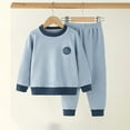 thumbnail image 3 of Toddler Kids Pajamas Thermal Underwear Set Soft Warm Base Layer Top & Bottom Lining Fall Winter Clothes for Boys Girls 2 Pieces Outfit 4-5 Years, 3 of 6