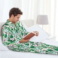thumbnail image 6 of Honeii Cactus Plants Pattern Mens Pajamas Set,2pcs Men's Lounge Long Sleeve Sleep Shirt and Pajama Bottoms Sleepwear Set,Mens Pjs Sets-Large, 6 of 7