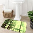 thumbnail image 6 of Misty Green Forest Flannel Bath Mat 16x24 Inches, Soft Absorbent Non-Slip Bathroom Rug, Machine Washable Floor Mat for Shower, 6 of 7