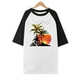 thumbnail image 3 of DailyTrove Women's Graphic Baseball Tee - Short Sleeve Casual Top, Playful for Summer & Gatherings, 3 of 4