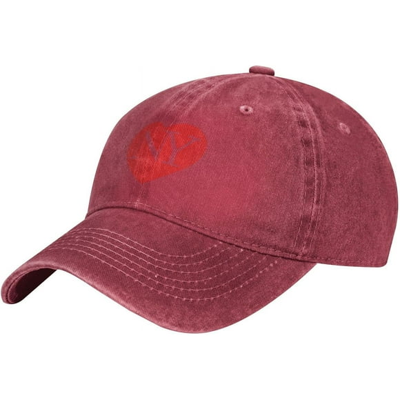 I Love Ny New York Slogan Cowboy Hats Unisex Adjustable Baseball Caps Red
