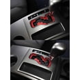thumbnail image 7 of TINKI Fit for Toyota Tacoma 2006 2007 2008 2009 2010 2011 20212 2013 2014 Aluminum Alloy Car Red Control Gear Track Panel Cover Trims Stickers, 7 of 7