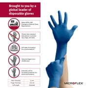 Ansell Microflex SafeGrip SG-375 Disposable Latex Gloves, 14.2mil, Blue XL, Case of 500