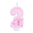 thumbnail image 2 of Outdor Bow Birthday Candle For Girls Glitter Cake Topper With Design 1 2 3 4 5 6 7 8 9, 2 of 6