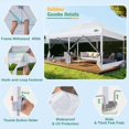 thumbnail image 2 of COBIZI 10x20 Canopy Tent, Heavy Duty Pop up Canopy with Sidewalls, Waterproof Easy Setup Canopy with Mosquito Netting, Outdoor Instant Screen Tents for Parties, Wedding with Roller Bag, Gray, 2 of 7