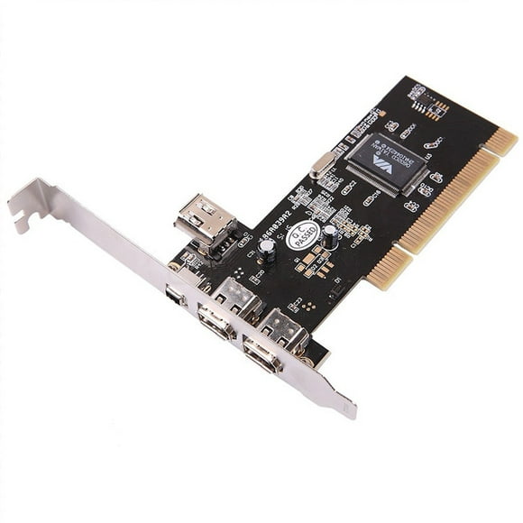 axGear IEEE 1394 Firewire 4/6 Pin 4 Ports High Speed PCI Card for PC