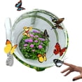 thumbnail image 3 of Butterfly Growing Kit - Foldable Butterfly Habitat Cage - 13.8x12Inch Tall - Clear Mesh Enclosure Terrarium, 3 of 8