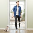 thumbnail image 1 of PawHut 26"-37" Dog Gate, 18" Tall Pet Gate with 2 Extension, White, 1 of 10