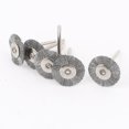 thumbnail image 1 of 6 Pcs 3mm Shank 1" Dia Cepillo de Alambre Rueda de Pulido y Abrillantado Herramienta Rotativa, 1 of 1
