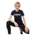 thumbnail image 2 of Playera adidas Mujer Dama Casual Loungewear Essentials Logo azul XXS, 2 of 6