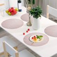 thumbnail image 5 of Marble with Imitation Rose Gold Round Placemat Set of 6, Non-Slip Heat Resistant & Waterproof Plate Pads for Dinner Table Table Placemats, 15.4 in Home Decor, 5 of 6