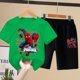 thumbnail image 1 of Ropa deportiva de Marvel Spiderman para niño y niña, camiseta de algodón de manga corta, conjunto de 2 uds para bebé, ropa para niños, trajes de bebé, conjunto informal 130 Gao Jinjia LED, 1 of 2