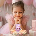 thumbnail image 3 of Floral Cake Topper, Spring Birthday Decor, Pink Glitter Number 5 Birthday Candle With Flower & Ladybug Figurine, Cake Topper for Garden Birthday Party Decorations, Flower K Number 5, 3 of 5