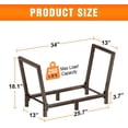 thumbnail image 3 of 34 Inch Firewood Rack Outdoor Indoor, 2.7ft Wood Storage Rack Stand, Heavy Duty Fire Wood Holder for Fireplace（Bronze）, 3 of 9