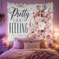 thumbnail image 2 of Glass Perfume Bottle with Pink Roses on White Background Inspirational Boho Wall Art for Women and Girls, Feminine Floral Decor, Birthday Gift Tapestry Wall Hanging for Bedroom and Dorm, 2 of 7