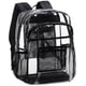 thumbnail image 1 of Mochila Vorspack, transparente y resistente, negra, para la universidad y el lugar de trabajo, 1 of 7
