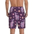 thumbnail image 5 of Salouo Snake And Flower Pattern Men's Sleep Pajama Shorts,Pajama Bottoms Elastic Waistband Sleep Pajama Short PJ Shorts for Men -3X-Large, 5 of 6