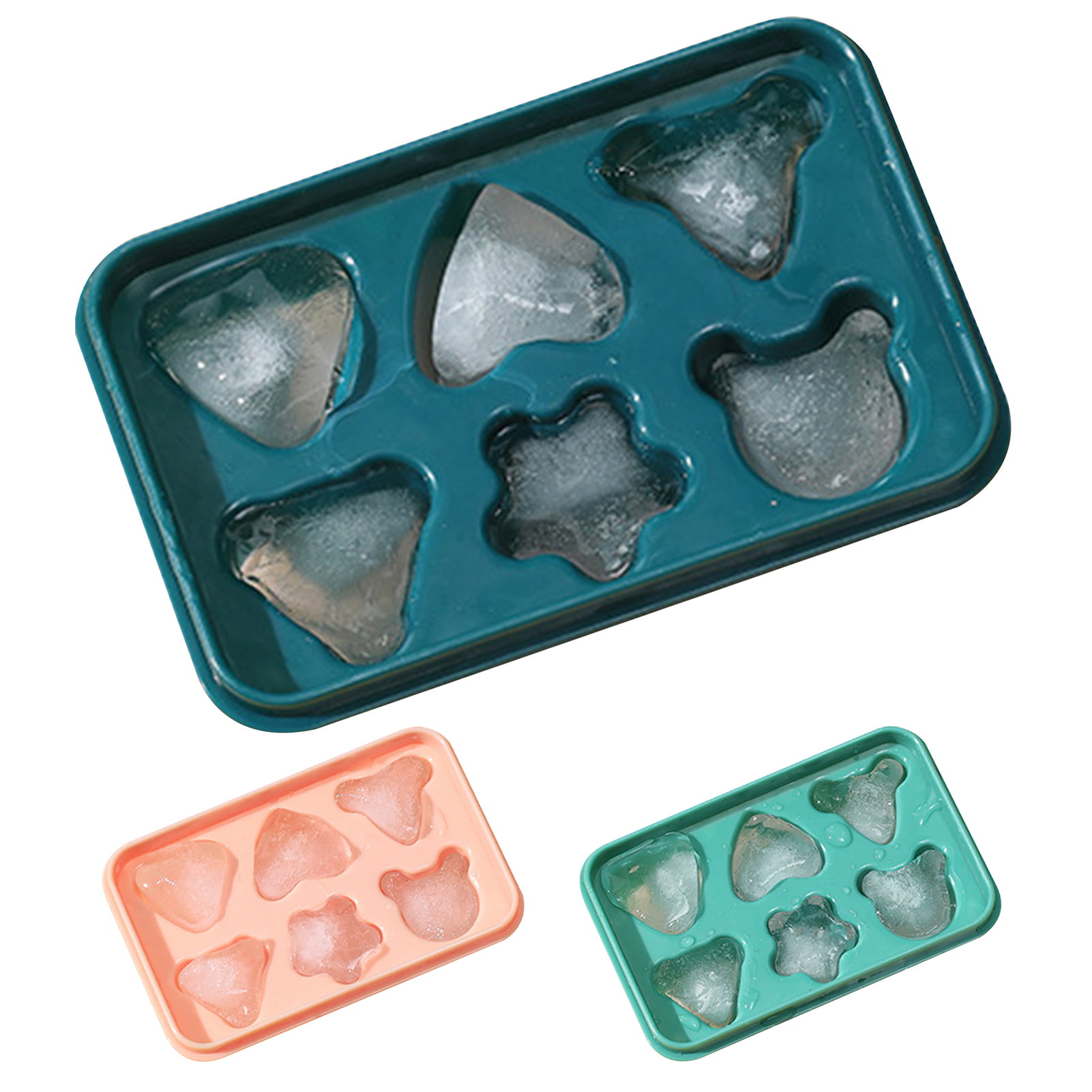 Travelwant 3Pcs Ice Cube Trays with 6 Cavities, Ice Cube Mould with  Spill-Resistant Removable Lids ,Stackable Easy Release,Best Ice Trays for  Freezer, Whiskey, Cocktail-4.96inx2.95inx1.46in 