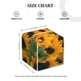 thumbnail image 3 of Uemuo Sunflowers 7 Tissue Box Cover Holder, Square with Bottom Belt - PVC Leather Decorative Organizer for Tabletop, Bathroom, Car, Office, 3 of 8