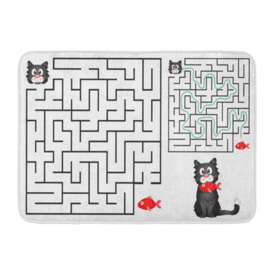 cat puzzle rug