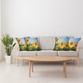 thumbnail image 3 of Ambesonne Floral Throw Pillow Cover 4 Pack, Sunflowers on the Wall, 24", Yellow Green, 3 of 5
