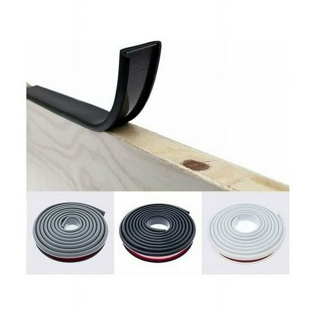 Bandas de borde de melamna adhesivas en forma de U, color negro, 2M, 25MM, sin planchar, tira embellecedora para encimera de borde de roble, revestimiento de borde de chapa de madera TPE de goma suave