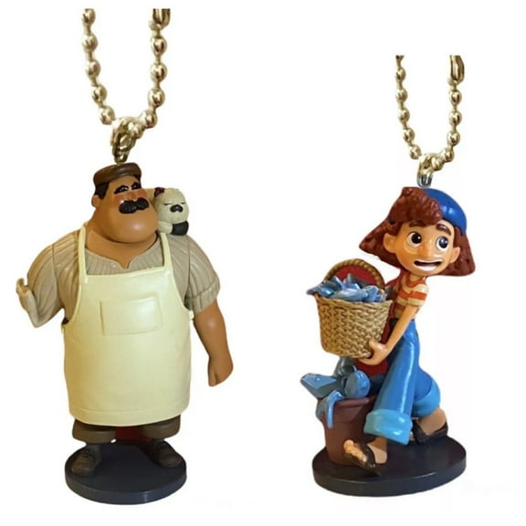 Massimo Machiavelli & Giulia Keychain Dangler PVC Ornament Figure Luca Charm New