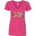 thumbnail image 3 of Inktastic Candy Cane Joy Women's V-Neck T-Shirt, 3 of 5