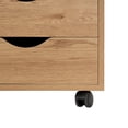 thumbnail image 5 of Naomi Home Adult 5-Drawer Storage Cabinet with Shelf and Wheels for Bedroom or Office, Natural, 5 of 9