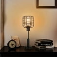 thumbnail image 2 of Industrial Vintage Metal Shade Cage Table Lamp for Bedroom, Living Room, Office, 2 of 10