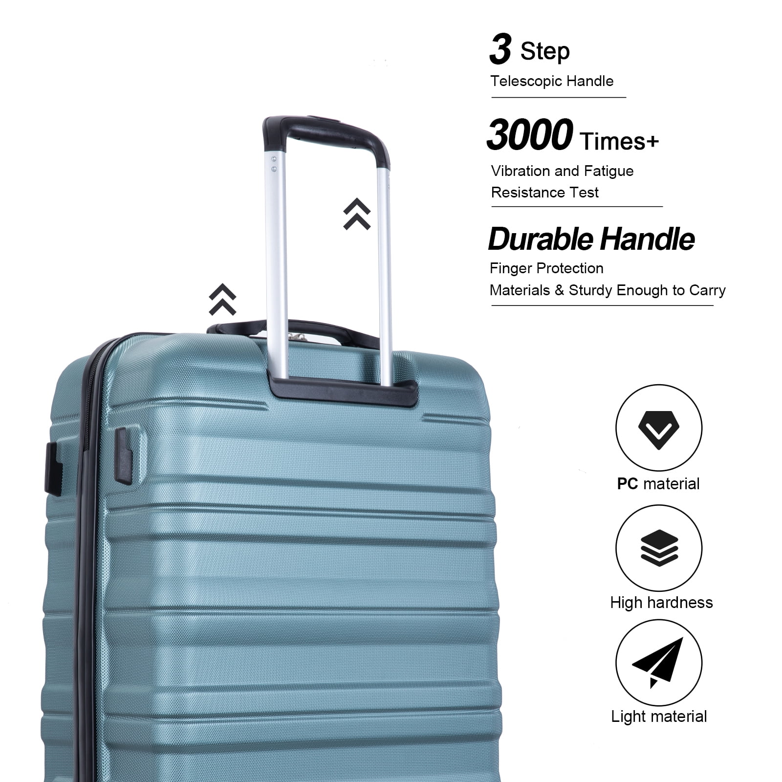 Tripcomp Hardside Luggage Set 3-Piece Set(21/25/29) Lightweight