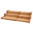 thumbnail image 2 of Spice Rack Kitchen Cabinet Organizer- 3 Tier Bamboo Expandable Display Shelf, Bamboo 3-Layer Adjustable Spice Rack, 2 of 5