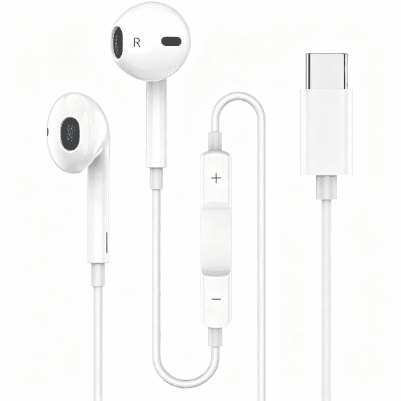 XUBIYM Apple Wired Earbuds for Iphone 17 16 15,Wired Headphones,Wired Earbuds In-Ear Type C Earphones with Mic & Remote Control for Iphone/Android Ipad