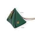 thumbnail image 2 of Small and Cute New Solid Color Portable Coin Change Leather Coin Purse Triangular Wallet Storage Bag RED, 2 of 8