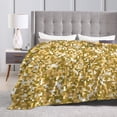 thumbnail image 4 of Kll Fleece Blanket Plush Throw Blanket Glitter Gold,Soft Fuzzy Cozy Flannel Blanket For Couch Sofa Bed.(40"X30"), 4 of 9
