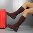 thumbnail image 5 of Yeahitch Boots for Women Knee High Breathable Women's Boots Knitted Stretch Sock Boots Tall Boots, 5 of 8