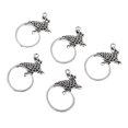 thumbnail image 4 of 5 uds pendientes de accesorios para el cabello de mujeres antiguas colgantes collar de suministro colgantes de moda DIY 28x38mm plata antigua, 4 of 7