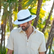 Panama Jack Safari Straw Hat - Matte Toyo, Ribbon Band, 2.5 Brim