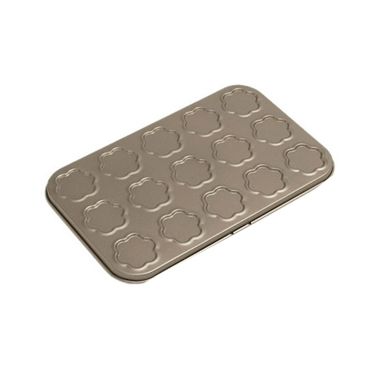 15 Cup Cookie Sheet Macaron Pan Baking Tray Cookie Sheet for Oven Baking Champagne Gold Baking Mold Macaron Baking Gift Walmart