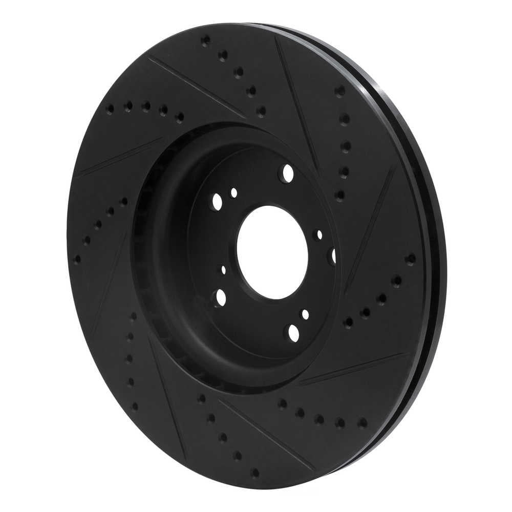 Dynamic Friction Company 633-58020L DFC Brake Rotor - Drilled And Slotted - Black