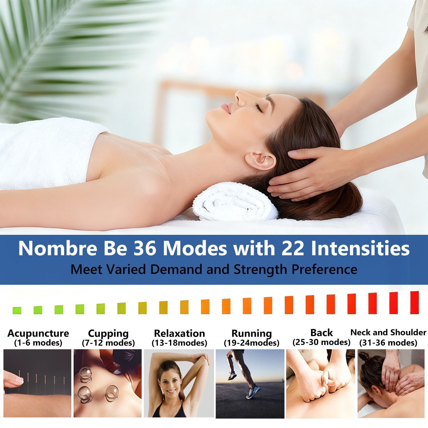 Kisportee TENS Unit Muscle Stimulator, EMS Dual Channel with 10 Reusable Electrode Pads 36 Modes for Back Neck Pain Muscle Therapy Pain Management Rechargeable Pulse Massager