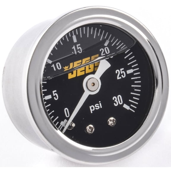 JEGS Fuel Pressure Gauge 1 1/2 in. Diameter [Liquid Filled]