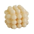 thumbnail image 2 of Vela grande con forma de cubo de burbujas de 7,6 cm, perfumada, ideal como regalo relajante para fotos. Beige, 2 of 9