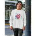 thumbnail image 2 of Watercolor Hippopotamus Sweatshirt Men -Image by Shutterstock, Male Medium, 2 of 4