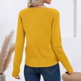 thumbnail image 4 of YDDIAN Womens Cardigans Lightweight Cute Button Down Loose Fit Knit Sweaters V Neck Long Sleeve Fall Casual Y2k Cardigan Ginger XXL, 4 of 5
