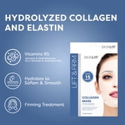Beauty Solutions Skinlab Lift and Firm Face Mask with Collagen, 5 Count