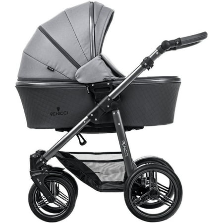 Venicci Carbo Lux Stroller with Bassinet - Natural Grey/Graphite